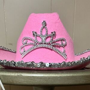 Pink Rhinestone Cowgirl Hat
